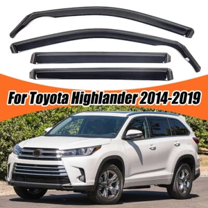 In-Channel For Toyota Highlander 2014-2019 Window Visors Shield Wind Deflectors - Picture 1 of 3