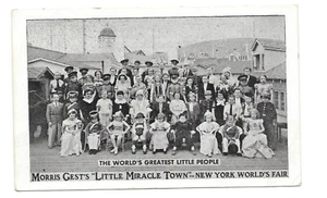 1939 NY Worlds Fair POSTCARD Morris Gest's LITTLE MIRACLE TOWN Little People - Picture 1 of 2