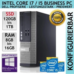 Dell Optiplex 390 Intel Core i3 i5 i7 2. Gen bis 1 TB SSD 8 GB 16 GB Win 10 Pro - Bild 1 von 9