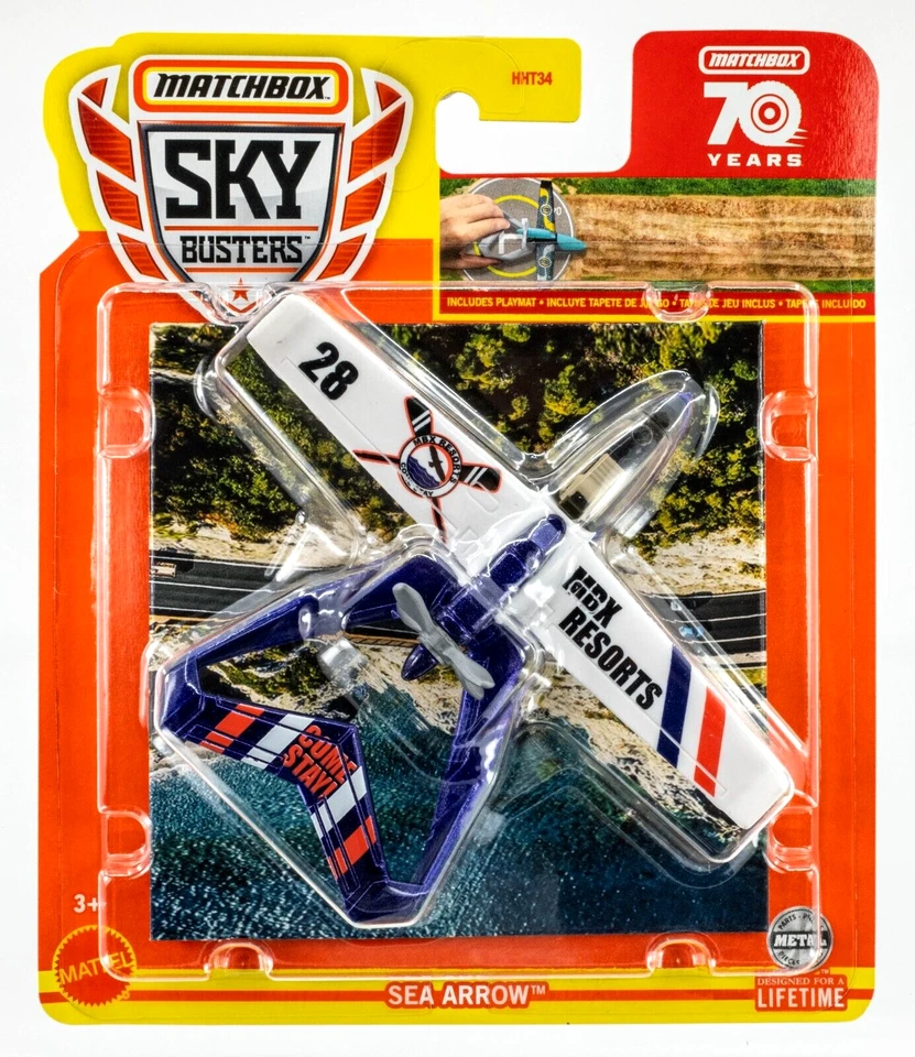 2023 Matchbox Sky Busters® #7 Sea Arrow™ PURPLE | WHITE | MBX RESORTS | FSC - Image 1 of 1