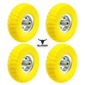 10" Solid Rubber Tyre Wheel Replacement Puncture Proof Sack Truck Trolley Cart - Picture 1 of 11
