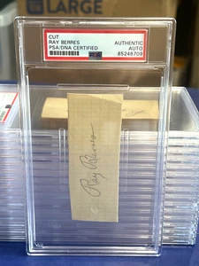 Ray Berres Signed 2x4 Cut Index Card 1930's Baseball PSA COA - Picture 1 of 3