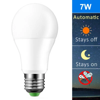 E27 7W Led Auto Sensor Light Lamp Dusk To Dawn Bulb 110V 220V Indoor Outdoor - Image 1 of 4