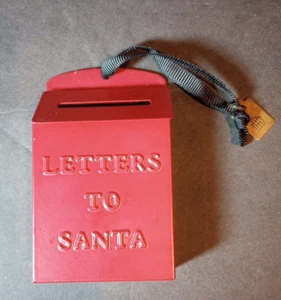Hearth & Hand Mailbox Ornament Letters To Santa Post Office Lid Opens Christmas - Picture 1 of 5