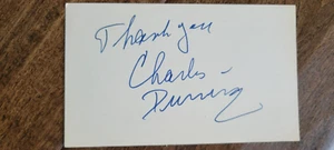 CHARLES DURNING SIGNED 3X5 INDEX CARD THE STING TOOTSIE DOG DAY AFTERNOON OSCAR - Picture 1 of 1