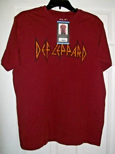 DEF LEPPARD Bludgeon Riffola Rock Band Mens Tee shirt Maroon Large - Picture 1 of 3
