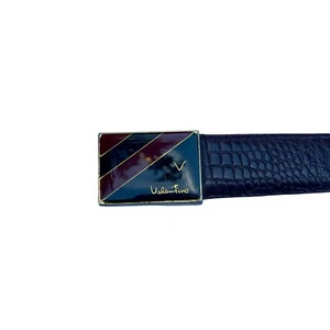 Vintage Mario Valentino Crocodile Skin Belt Dark Brown 115 cm 46 Inches Designer - Picture 1 of 5