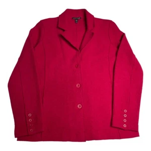 Eileen Fisher - Jacket Merino Wool Doubleknit - Red - Picture 1 of 12