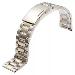 Massives Edelstahlarmband Uhrenband mit Druckknopfverschluss Schnalle für Breiting - Bild 1 von 6