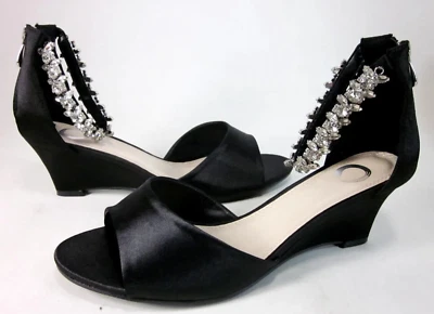 JOURNEE КОЛЛЕКЦИИ ЖЕНЩИН CONNOR ОТКРЫТЫЙ НОСОК НА ТАНКЕТКЕ КАБЛУКА НАСОСЫ, ЧЕРНЫЙ, США 7 M, НОВЫЙ - Изображение 1 из 4