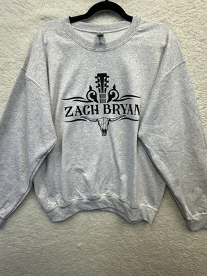Zach Bryan Sweatshirt for Women Large Preowned-Gray - Image 1 of 3