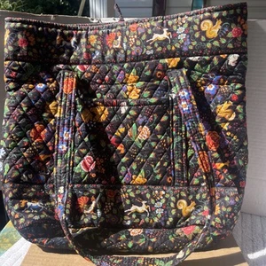 Vera Bradley seltene "Taverne on the Green" Muster Handtasche Tasche Beuteltasche Tiermotiv - Bild 1 von 15