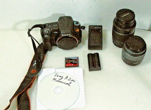 Sony Alpha A200 DSLR 10.2MP, 2.6"LCD +18-55mm +55-200mm Lens Tested Works good - Picture 1 of 15