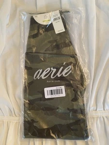NEW Aerie Offline Real Me 7/8 High Rise Camo Leggings Metallic Green XXS Shine - Picture 1 of 2