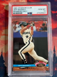 1991 Stadium Club Members Only Jeff Bagwell Rookie Card PSA 10 - Picture 1 of 2