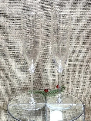 Juego de 2 - TIFFANY & CO. Home Essentials Cristal Champagne Flautas 24 cm/9,5" Foto 1 de 4