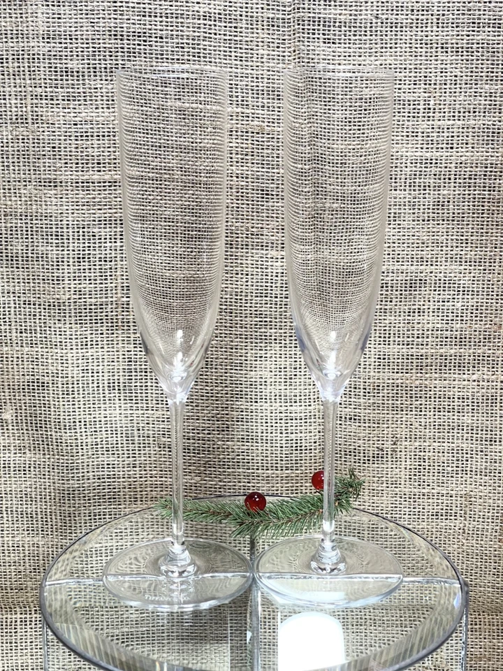Juego de 2 - TIFFANY & CO. Home Essentials Cristal Champagne Flautas 24 cm/9,5" Foto 1 de 4