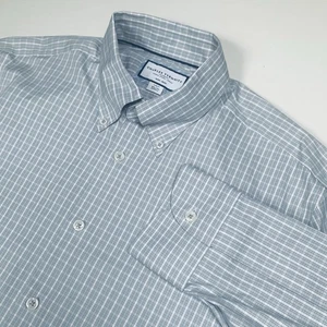 Charles Tyrwhitt Long Sleeve Dress Shirt Mens 16.5 Slim Fit Gray Stripe Non Iron - Picture 1 of 8