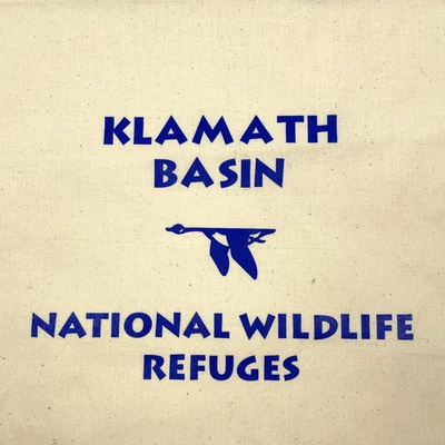 VTG Wildlife Geese Cotton Tote Bag Klamath Basin National Refuges Oregon 80s - Image 1 of 4