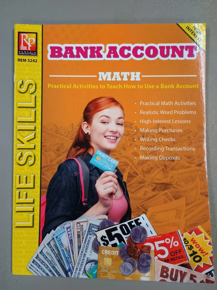 Bank Account Math: Life Skills Math - Paperback, by Sue LaRoy; Remedia - - Image 1 of 1
