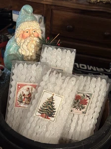 Vintage Style Sparkly Iridescent White Christmas Tree Ornament 24 Icicles Icicle - Picture 1 of 20