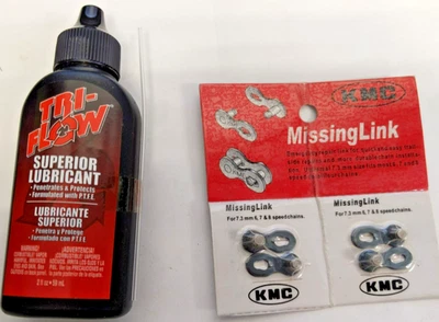 Kit de reparo de corrente - KMC elo faltando para lubrificante superior de 7,3 mm e fluxo triplo - Imagem 1 de 2