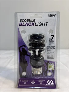 Feit Electric Ecobulb Black Light Bulb 60W/13W 7 Year Life - New in Pack - Picture 1 of 7