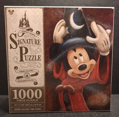 Disney Parks Series Signature Puzzle Sorcerers Apprentice Mickey Mouse 1000 Pcs - Image 1 of 4
