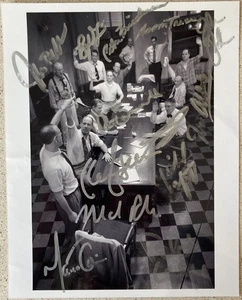 Twelve Angry Men Cast Signed Photo 8X10” B&W Broadway 2005 Signed In Silver Ink - Picture 1 of 5