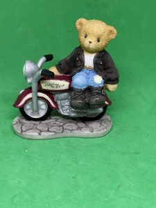 2004 Cherished Teddies - ROCKY w/ motor cycle -On the road of life you're beary - Picture 1 of 2