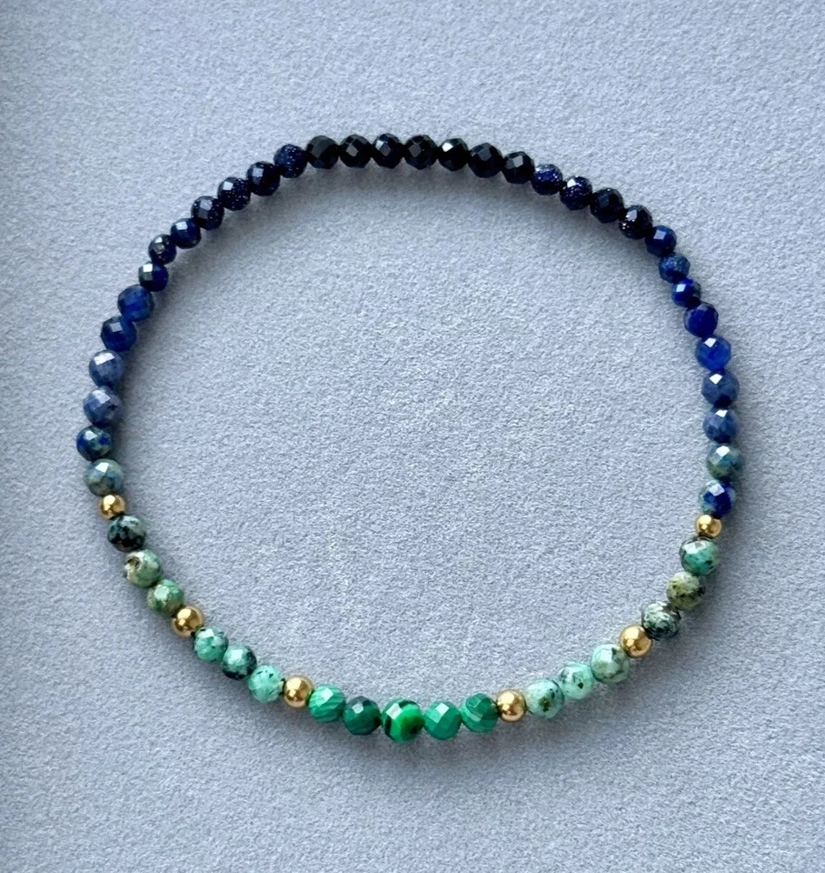 ✨ Elastisches Armband aus natürlichen Edelsteinen 3 mm ✨ - Bild 1 von 1