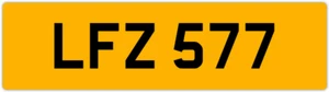 LFZ 577 L 3x3 DATELESS PRIVATE NUMBER PLATE LEE LOU LUKE LUCY LEO LISA LIAM LEN - Picture 1 of 1
