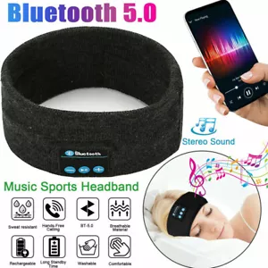 Wireless Bluetooth 5.0 Sports Stereo Headband Headphones Run Sleep Music Headset - Picture 1 of 15