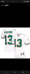 Mitchell & Ness Dan Marino Miami Dolphins 1995 White Authentic NFL Jersey 60 4XL - Picture 1 of 8
