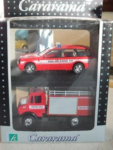 Vigili del fuoco Mercedes SW Unimog 1/43 Cararama Perfetti in scatola - Foto 1 di 3