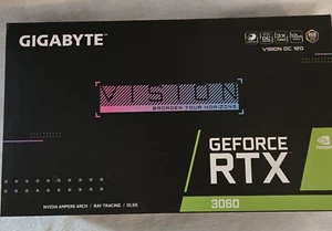 GIGABYTE GeForce RTX 3060 Vision OC 12g Graphics Card White clean NVidia - Afbeelding 1 van 6