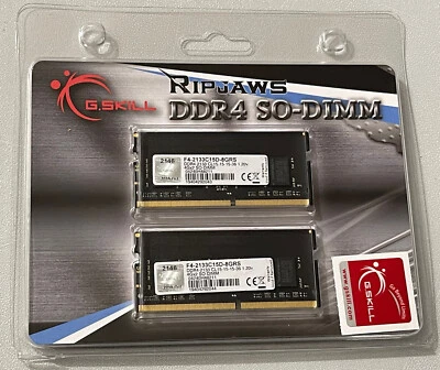 G.SKILL 8GB (2 x 4GB) Ripjaws Series DDR4 PC4-17000 2133MHz Laptop Memory Model  - Image 1 of 4