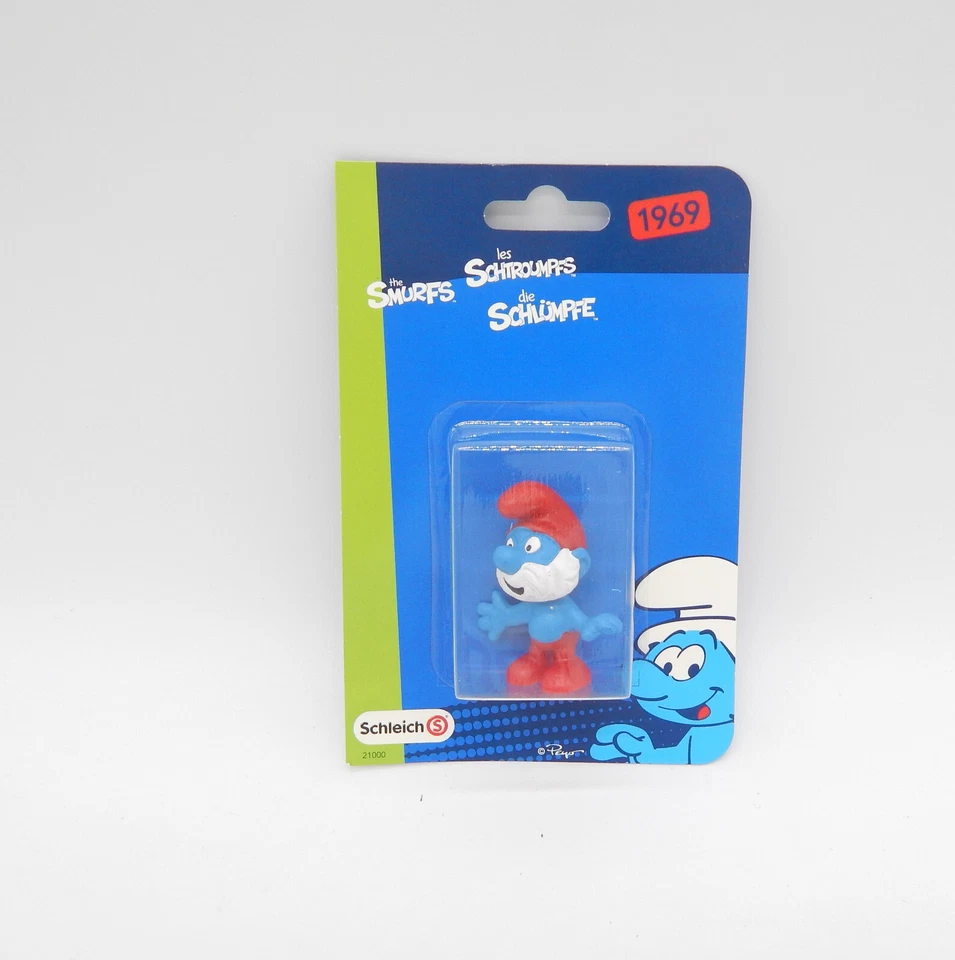 Papa Schlumpf 21000 Schleich 1969 NEU OVP Schlümpfe Blisterverpackung SELTEN - Bild 1 von 2
