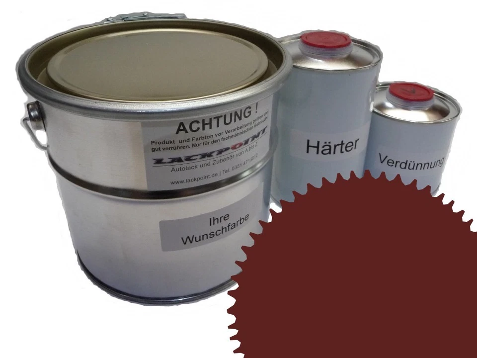 3,5 Liter Set 2K Autolack RAL 3009 Oxidrot Acryl Glänzend Lackpoint UNI ! - Bild 1 von 1