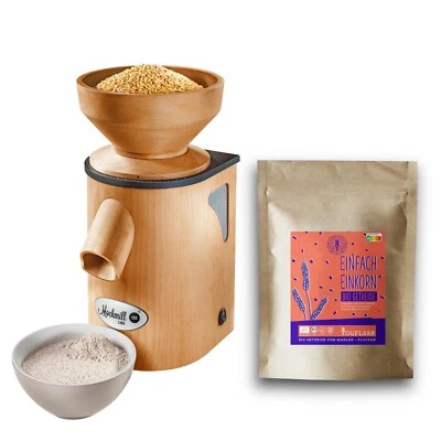 Mockmill Lino 100 + 2,5 kg Bio Einkorn | Getreidemühle Starter-Kit | 100 g/min - Bild 1 von 4
