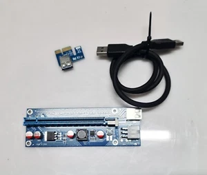 PCI-E Riser Card 1X to 16X Powered USB 3.0  GPU MODEL: PCE164P-N03 Ver 006C - Picture 1 of 3
