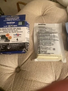 Brother One Piece schwarze Tintenpackung Lc/51/bk brandneu in Verpackung für Ihren Drucker - Bild 1 von 2