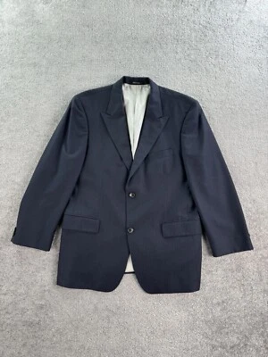 Traje Chaqueta Hugo Boss 42 S Azul Lana Rayas Perelli Película Diseñador de Lujo de Estados Unidos Foto 1 de 4