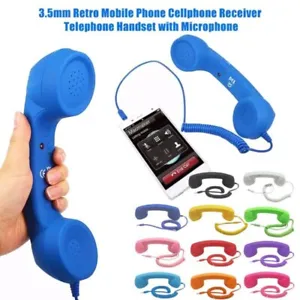 3.5mm Universal Retro Telephone Handset  Headphone Microphone for Mobile Phone - Picture 1 of 22