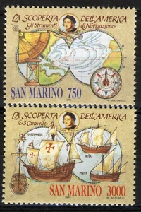 San Marino 1991, 500 Aniversario Discovery of America (II) Set MNH, Mi 1472-73 - Imagen 1 de 1
