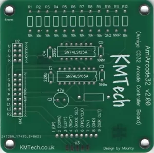 KMTech AmiArcade32 VERSION 2.00 CD32 Controller Amiga Happ Sanwa Retro DIY PCB - Picture 1 of 1