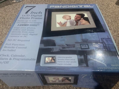 Pandigital Digital Picture Frame 7inch LCD photo frames remote 128mB memory Box! - Image 1 of 4