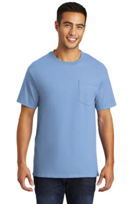 Port & Co PC61PT BIG & TALL Pocket T-Shirt Heavy Weight 6.1oz Cotton Tee - Image 1 of 4