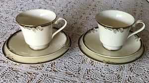 2-Minton-NEWBURY-Royal Doulton-BLACK BAND Cup ,Saucer&Dessert Plate-England - Picture 1 of 8