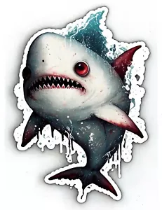 BABY SHARK CUTEST CAR DECAL STICKER LAMINATED CUSTOM SIZE DM ME FREE GIFT - Picture 1 of 1